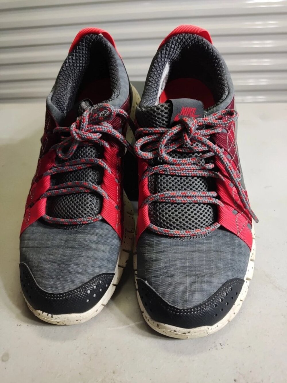 Nike Free Powerlines Women's Athletic Sneakers Size 8 Red Gray